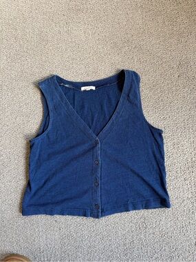 Z Supply Indigo Cotton Tank, M